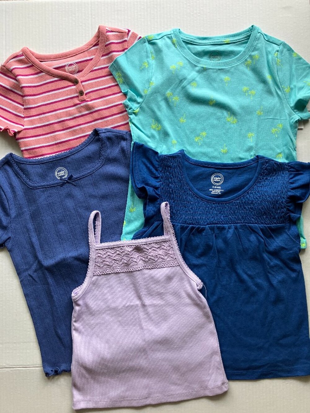 6/6x Wonder Nation Girl Short-Sleeve Shirts & Tank Top Bundle